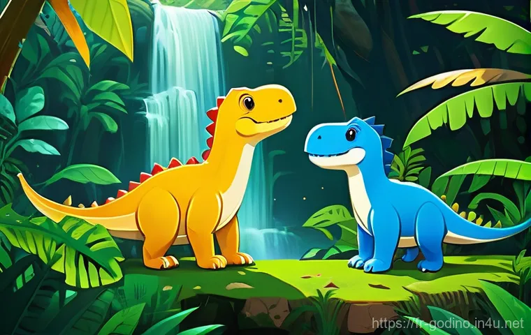 고고다이노의 키 비주얼 제작 과정 - **Prompt 1: Dynamic Heroic Gogo Dino Transformation**
    "A Gogo Dino character, a vibrant robotic ...